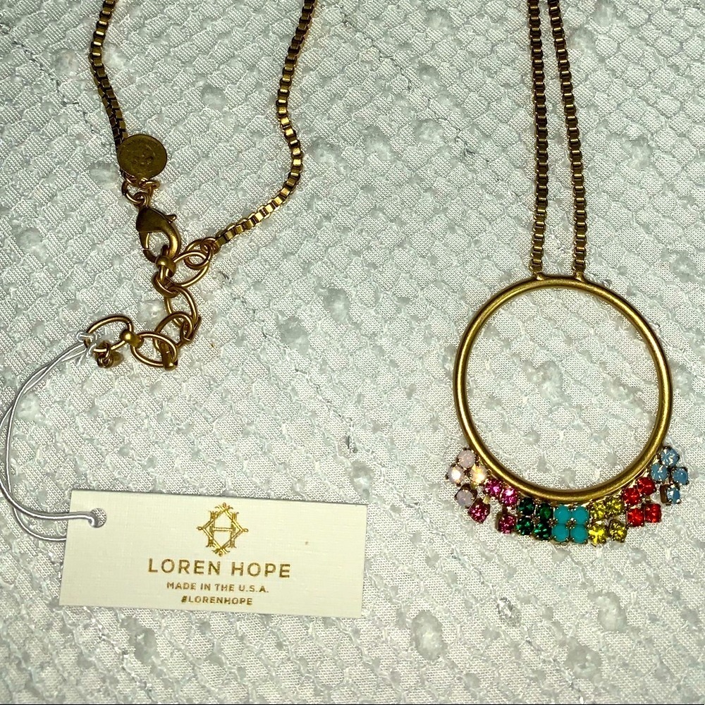Loren Hope -Emma Pendant Lobster Clasp Colorful Crystals Necklace — image 6 of 6